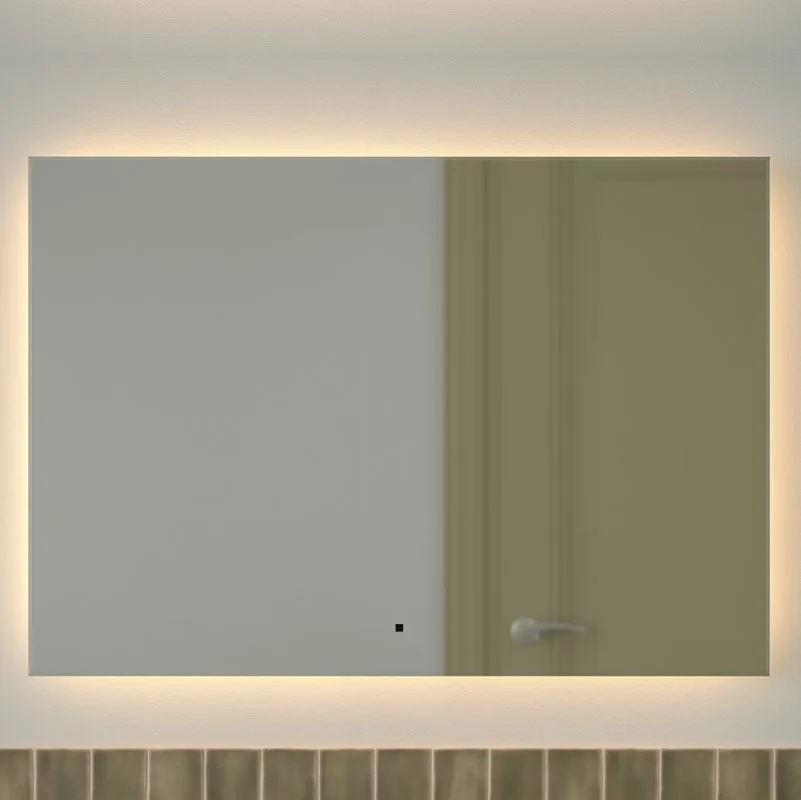 Зеркало Defesto Glow DF 2519RH 100х70 с LED-подсветкой, 3000 K, инфракрасный выключатель