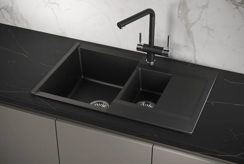Мойка кухонная Granula Estetica 7808, шварц Sancos — официальный сайт