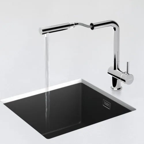 Смеситель для кухни Schock Epos-D, выдвижной излив, хром Sancos — официальный сайт