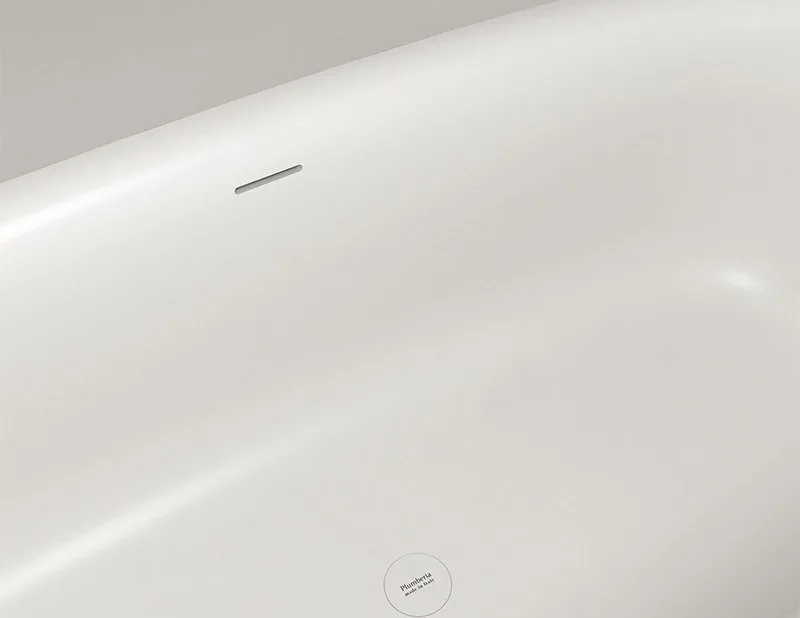 Ванна из искусственного камня Plumberia Selection Seta 170x75 см, отдельностоящая, матовая белая, ов Sancos — официальный сайт