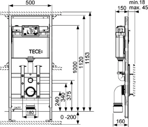 Система инсталляции для унитазов TECE Lux TECElux 9600100 Sancos — официальный сайт