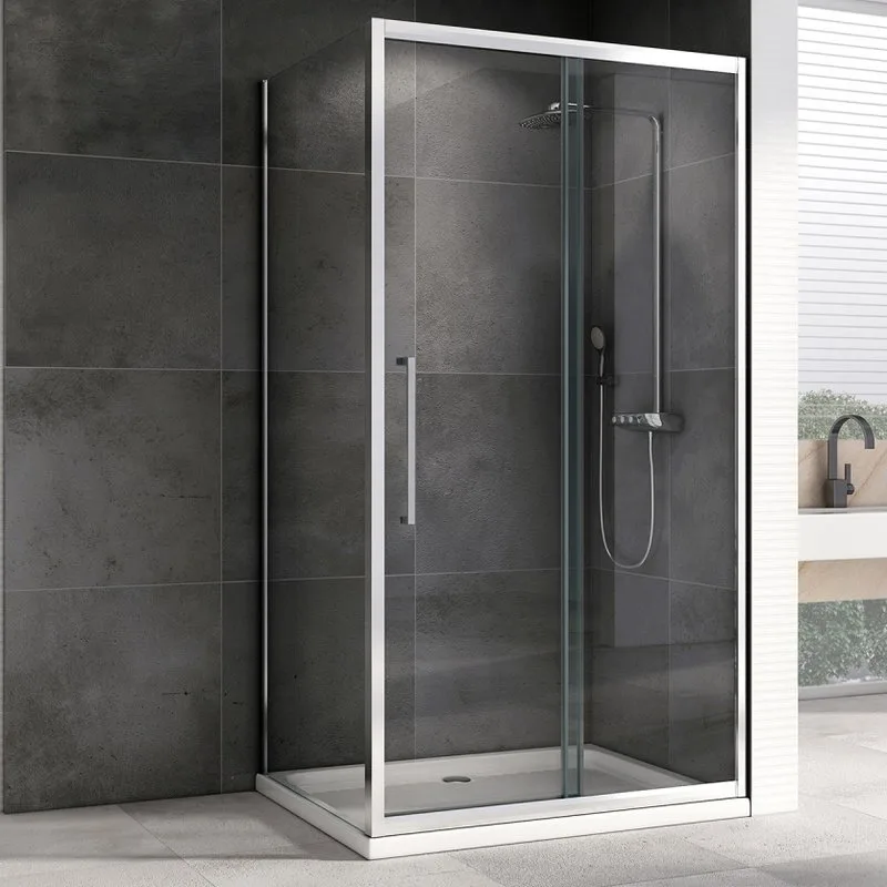 Душевой уголок Abber Schwarzer Diamant AG30120MH-S80M 120х80, профиль хром, стекло матовое Sancos — официальный сайт