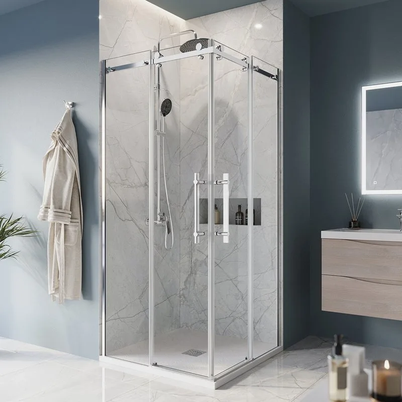 Душевой уголок BelBagno Marino -A-2-100-C-CR профиль хром Sancos — официальный сайт