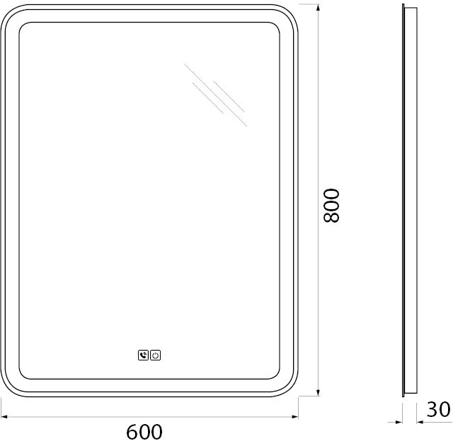 Зеркало BelBagno SPC-MAR-600-800-LED-TCH-PHONE с bluetooth, микрофоном и динамиками Sancos — официальный сайт