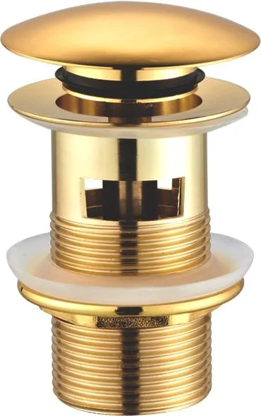 Донный клапан для раковины Creavit SF031G с переливом, золото Sancos — официальный сайт