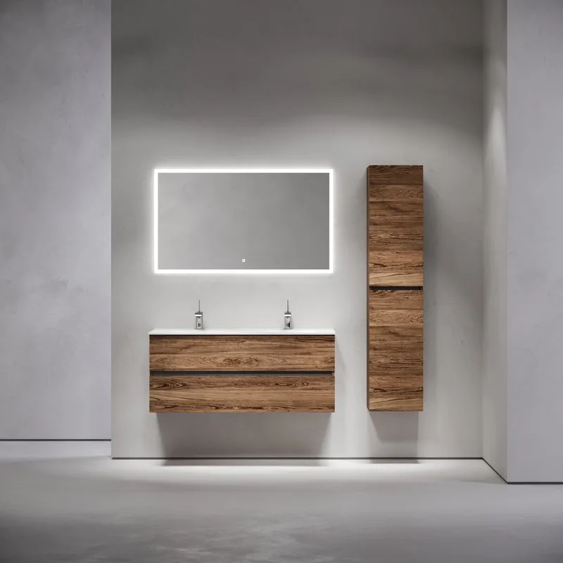 Тумба с раковиной Sancos Urban 120 двойная белая раковина CN7004, дуб чарльстон Sancos — официальный сайт