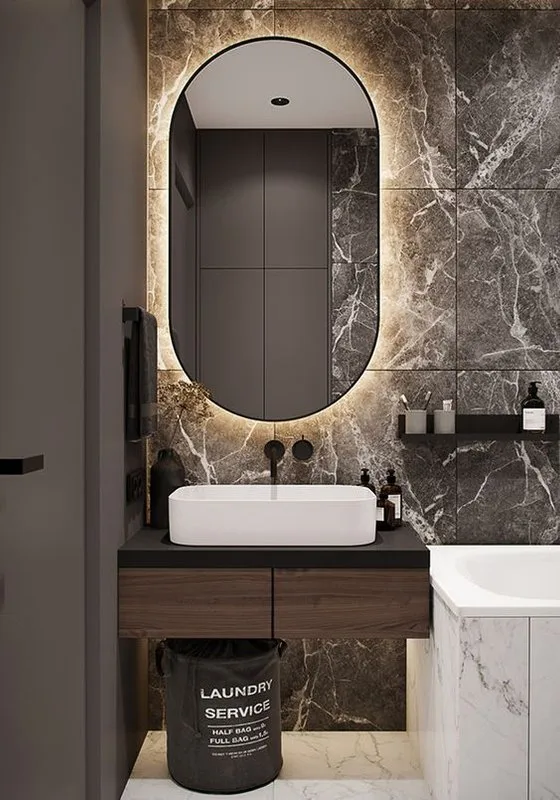 Зеркало Art&Max Torino Nero 50х90 черное, с LED-подсветкой, 6000k Sancos — официальный сайт