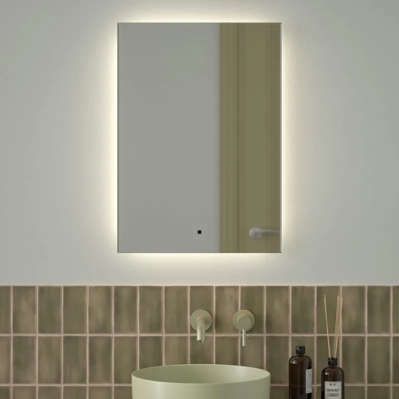Зеркало Defesto Glow DF 2504R 50х70 с LED-подсветкой, 4 500 K, инфракрасный выключатель