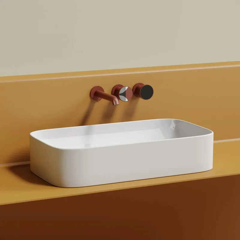 Накладная раковина Ceramicanova Element CN6054 белая глянцевая Sancos — официальный сайт