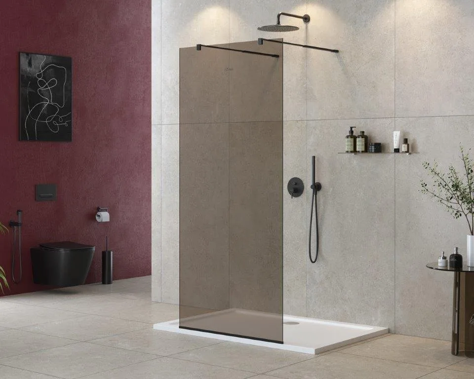 Душевая перегородка Cezares Liberta -L-2-100-BR-NERO Sancos — официальный сайт