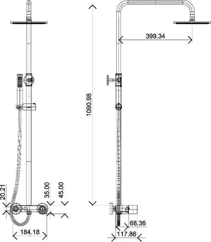 Душевая стойка Boheme Stick 128-WCR, white diamond chrome Sancos — официальный сайт