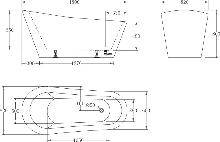 Акриловая ванна BelBagno BB63-1800-W0 180x80 см, отдельностоящая, белая, овальная, на ножках Sancos — официальный сайт