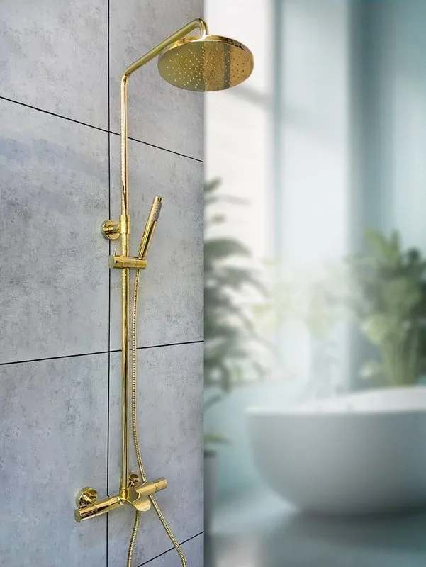 Душевая стойка AltroBagno Costanza 030419 Or, золото Sancos — официальный сайт