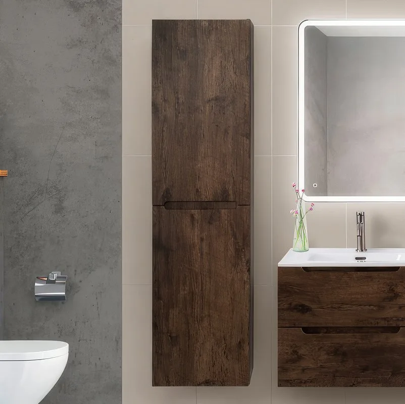 Шкаф-пенал для ванной BelBagno Etna 40 L rovere moro Sancos — официальный сайт