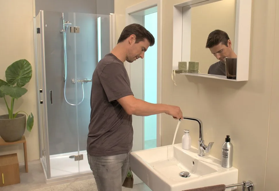 Смеситель для раковины Hansgrohe Metris 31087000 Sancos — официальный сайт