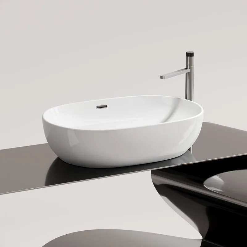 Накладная раковина Ceramicanova Element CN6064 белая глянцевая Sancos — официальный сайт