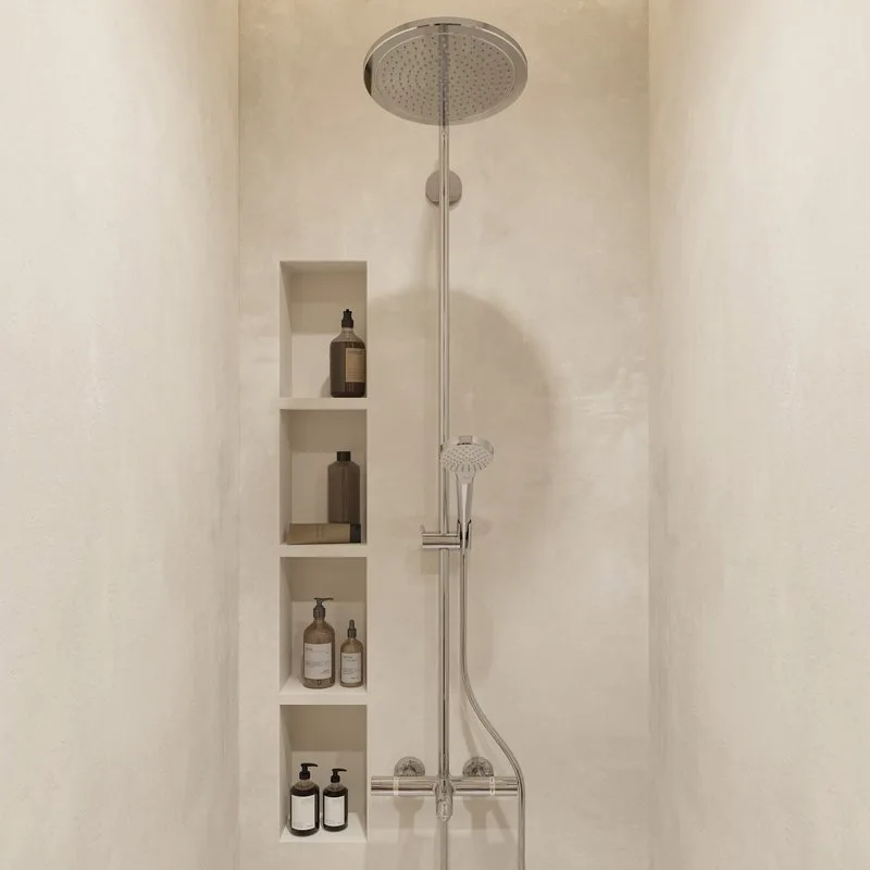 Душевая стойка Hansgrohe Croma Select 280 Air 1jet Showerpipe, с термостатом Sancos — официальный сайт