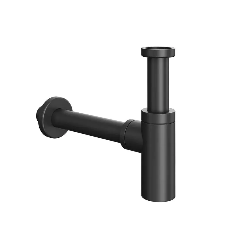 Сифон для раковины AlcaPlast A400BLACK, черный Sancos — официальный сайт
