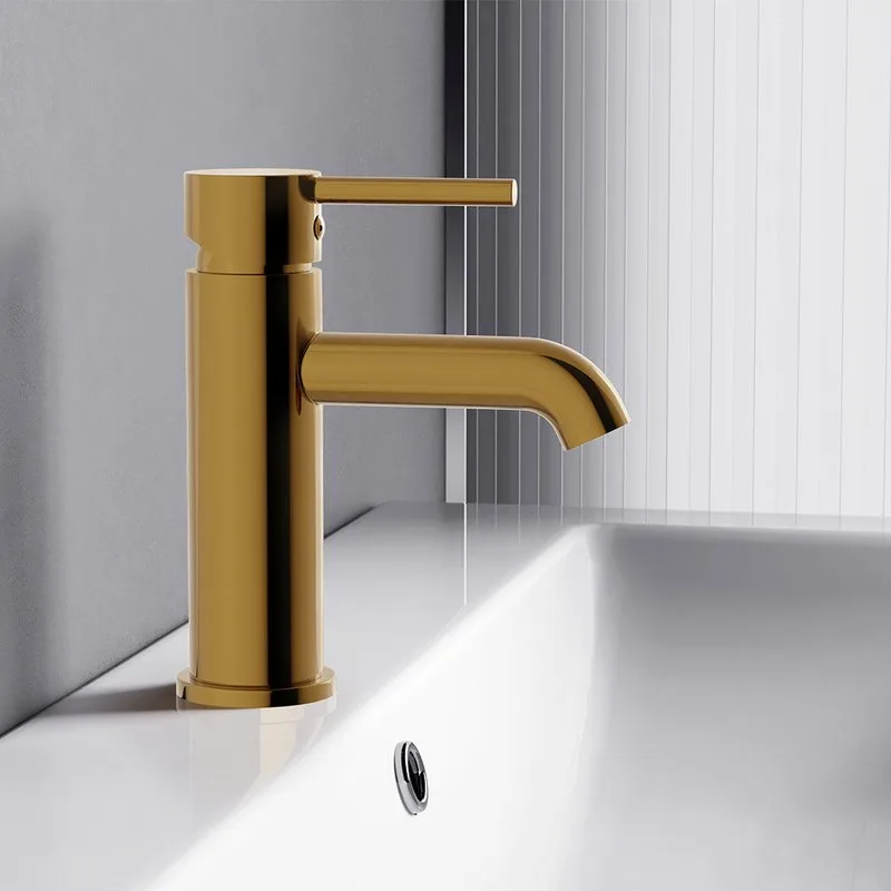 Смеситель для раковины Damixa Scandinavian Pure 360210600 золото Sancos — официальный сайт