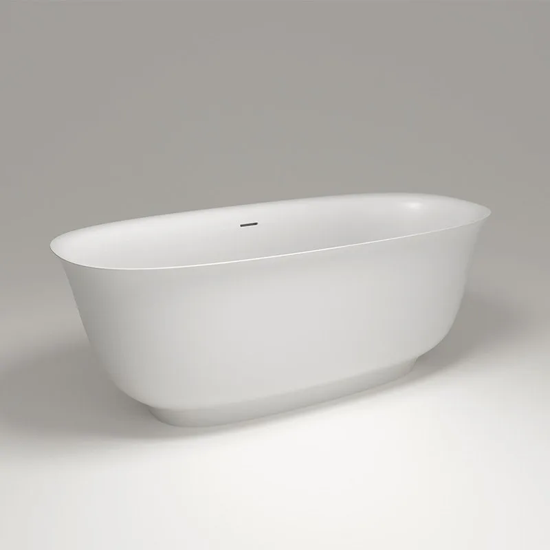 Ванна из искусственного камня Plumberia Selection Seta 170x75 см, отдельностоящая, матовая белая, ов Sancos — официальный сайт