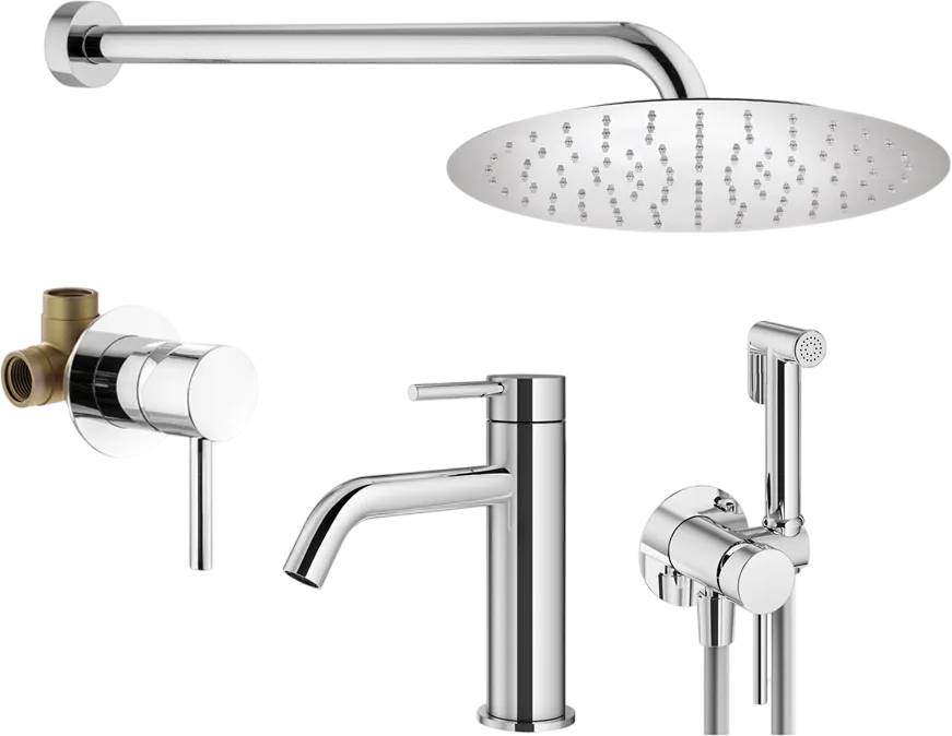 Комплект для ванной Plumberia Selection Ixo KITZXO01CR53 С ВНУТРЕННЕЙ ЧАСТЬЮ, хром Sancos — официальный сайт