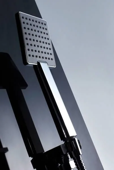 Душевая кабина Orans SR-89102RS, черная, с хамамом и сиденьем Sancos — официальный сайт