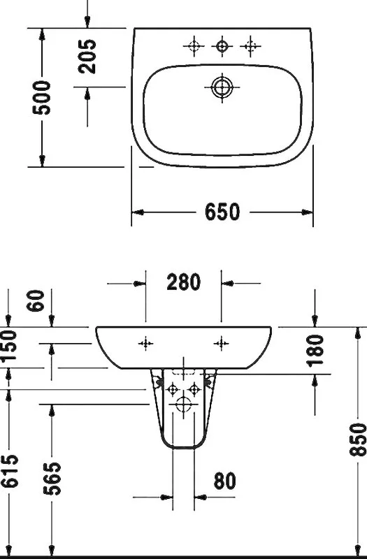 Раковина Duravit D-code D-Code 23106500002 Sancos — официальный сайт