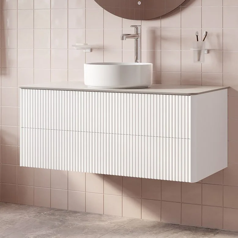 Тумба под раковину без столешницы IDDIS Aiger 100 подвесная, матовая белая soft touch Sancos — официальный сайт