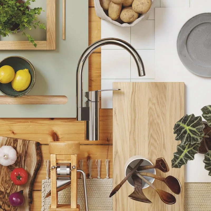 Смеситель для кухни Grohe Wave Cosmopolitan 32449001 Sancos — официальный сайт