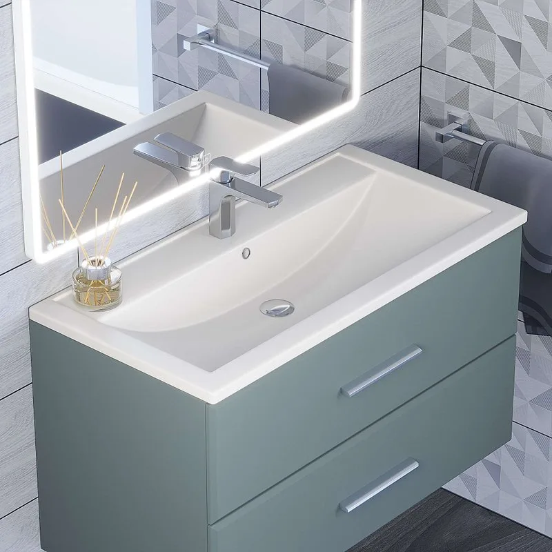 Мебельная раковина Uperwood Foster Quartz 291030040 90 см, матовая белая, жасмин Sancos — официальный сайт