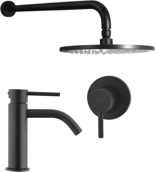Комплект для ванной Paffoni Light KITLIG011NO071 С ВНУТРЕННЕЙ ЧАСТЬЮ, черный Sancos — официальный сайт