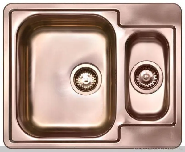 Мойка LINE 50 MONARCH COPPER 615X500  в компл. с выпуском без сифона, ,