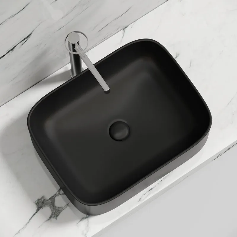 Накладная раковина Ceramicanova Element CN6052MB черная матовая Sancos — официальный сайт