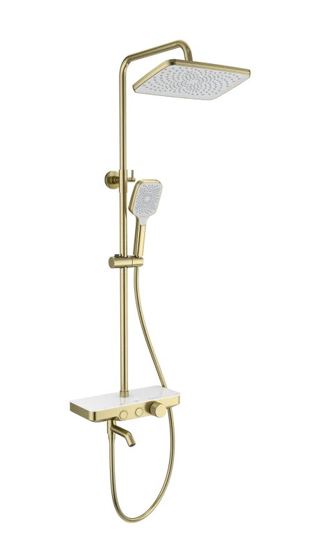 Душевая стойка Wonzon & Woghand WW-B3099-A-BG, брашированное золото Sancos — официальный сайт