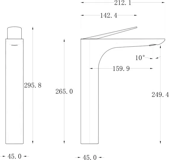 Смеситель для раковины Bronze de Luxe Icon 2041CG матовое золото Sancos — официальный сайт
