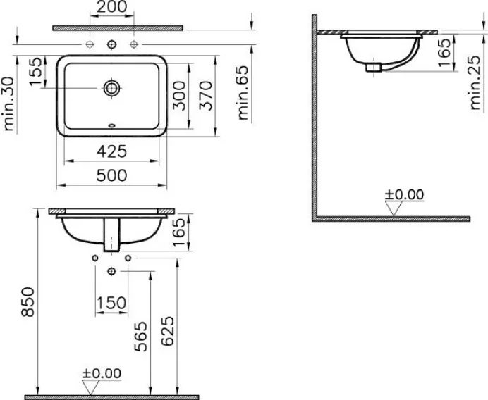 Раковина VitrA S20 5474B003-0618 Sancos — официальный сайт