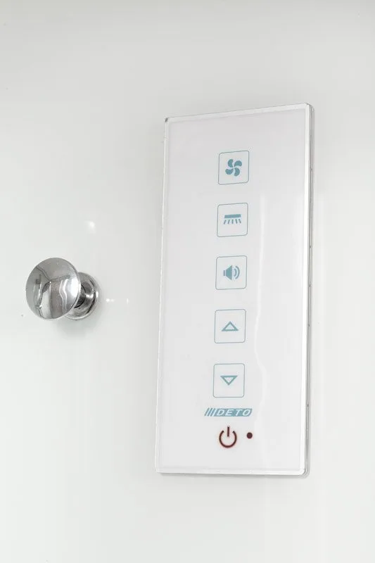 Душевая кабина DTO D279S LED (90х90х220), средний поддон (27 см), профиль хром, стекло матовое (4 мм Sancos — официальный сайт