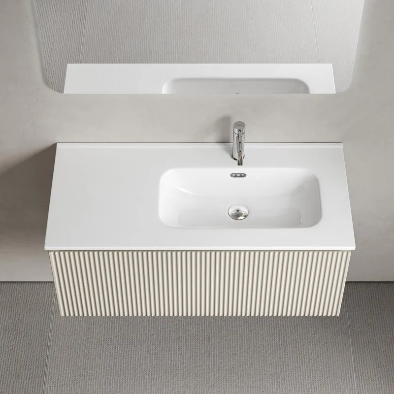 Тумба под раковину Sancos Snob R 1.0 100 подвесная Beige soft (капучино), SNR1.0100RCE Sancos — официальный сайт