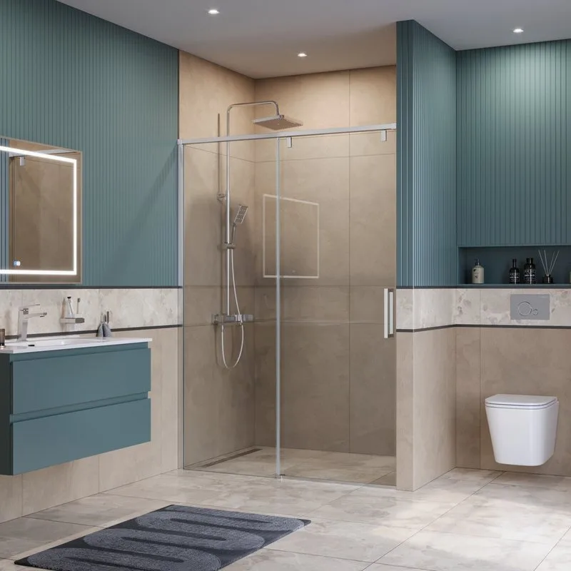 Душевая дверь в нишу BelBagno Soft Close-1 BF-1-140-C-Cr профиль хром Sancos — официальный сайт
