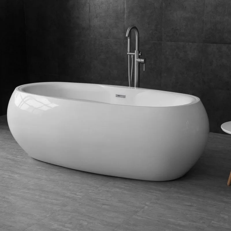 Акриловая ванна BelBagno BB502-1800-900 180x95 см, отдельностоящая, белая, овальная, на ножках Sancos — официальный сайт