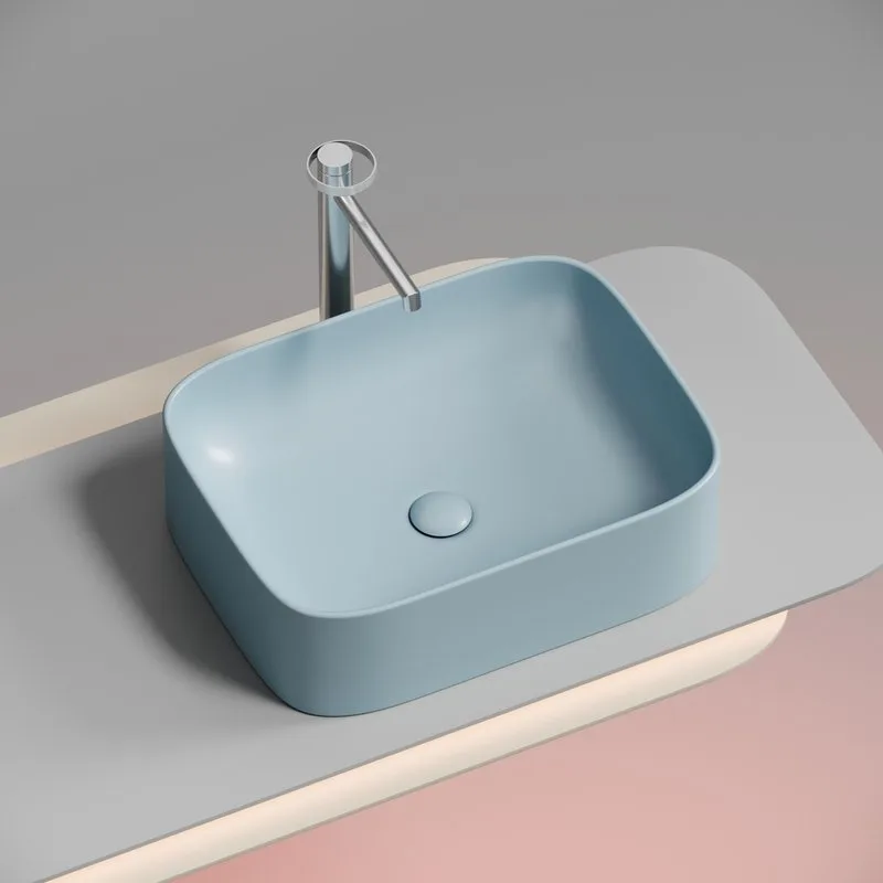 Накладная раковина Ceramicanova Element CN6052ML голубая матовая Sancos — официальный сайт