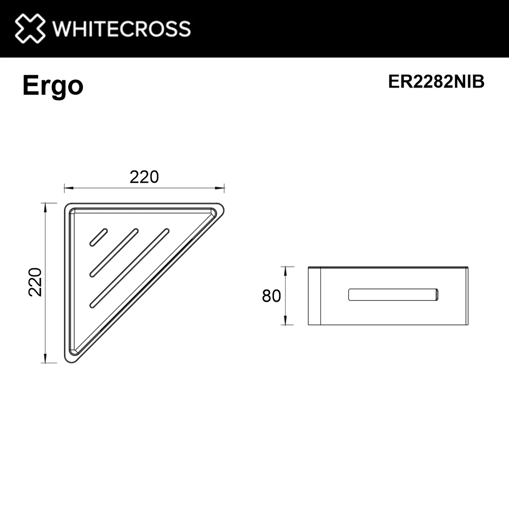 Полка WHITECROSS Ergo ER2282NIB, никель брашированный Sancos — официальный сайт