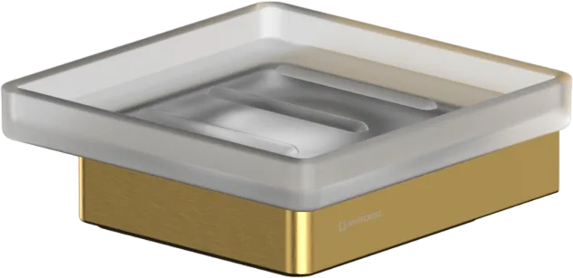 Мыльница WHITECROSS Cubo CU2420GLB брашированное золото Sancos — официальный сайт