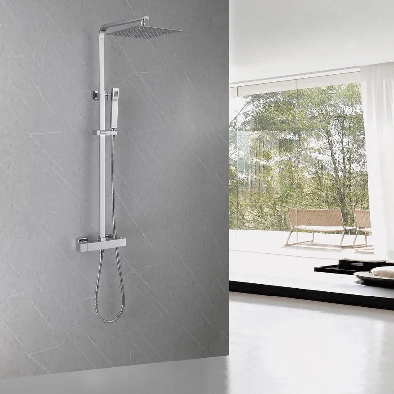 Душевая стойка Abber Daheim AF8260L, хром Sancos — официальный сайт