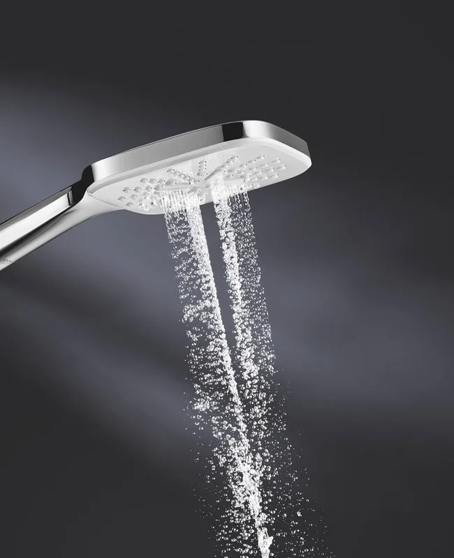 Душевая лейка Grohe Rainshower SmartActive 26551LS0 белая луна Sancos — официальный сайт