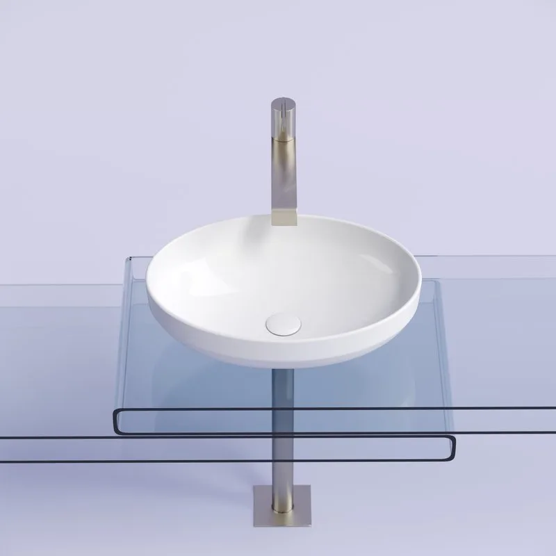 Накладная раковина Ceramicanova Element CN6056 белая глянцевая Sancos — официальный сайт