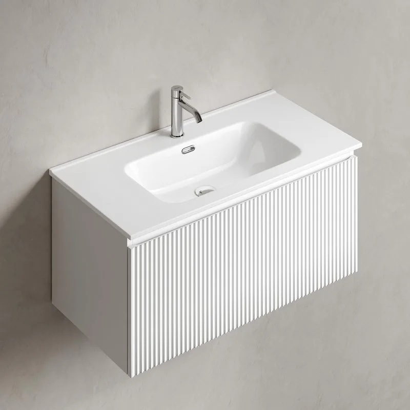 Тумба под раковину Sancos Snob R 1.0 90 подвесная Bianco (белый), SNR1.090W Sancos — официальный сайт