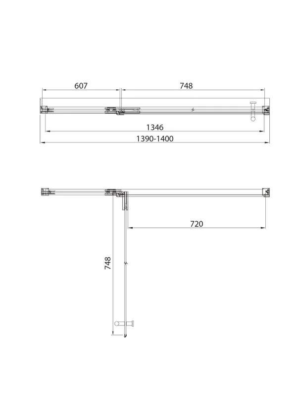Душевая дверь в нишу Veconi Premium Alassio CH 140x200, профиль матовый хром, стекло прозрачное Sancos — официальный сайт