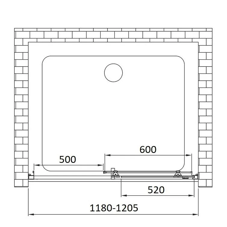 Душевая дверь в нишу Vincea Alpha VDS-3AL120CLG 120 см, профиль брашированное золото, стекло прозрач Sancos — официальный сайт