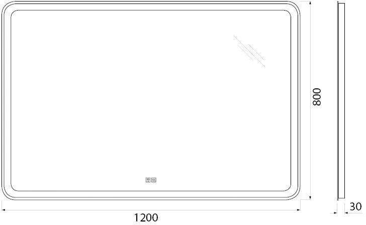 Зеркало BelBagno Marino 120х80 с подсветкой Sancos — официальный сайт